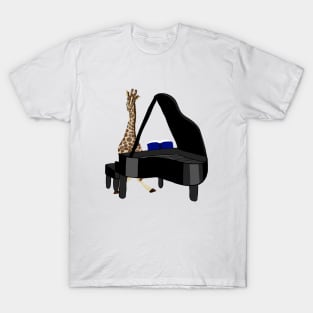 Giraffe Playing Piano T-Shirt